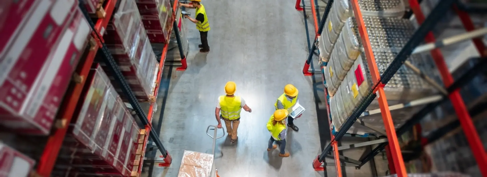 An image of an efficient warehouse operations.